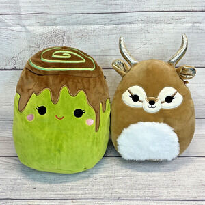 Squishmallow Malta The Matcha Cinnamon Roll & Kieli Antelope 8" Plush Stuffed